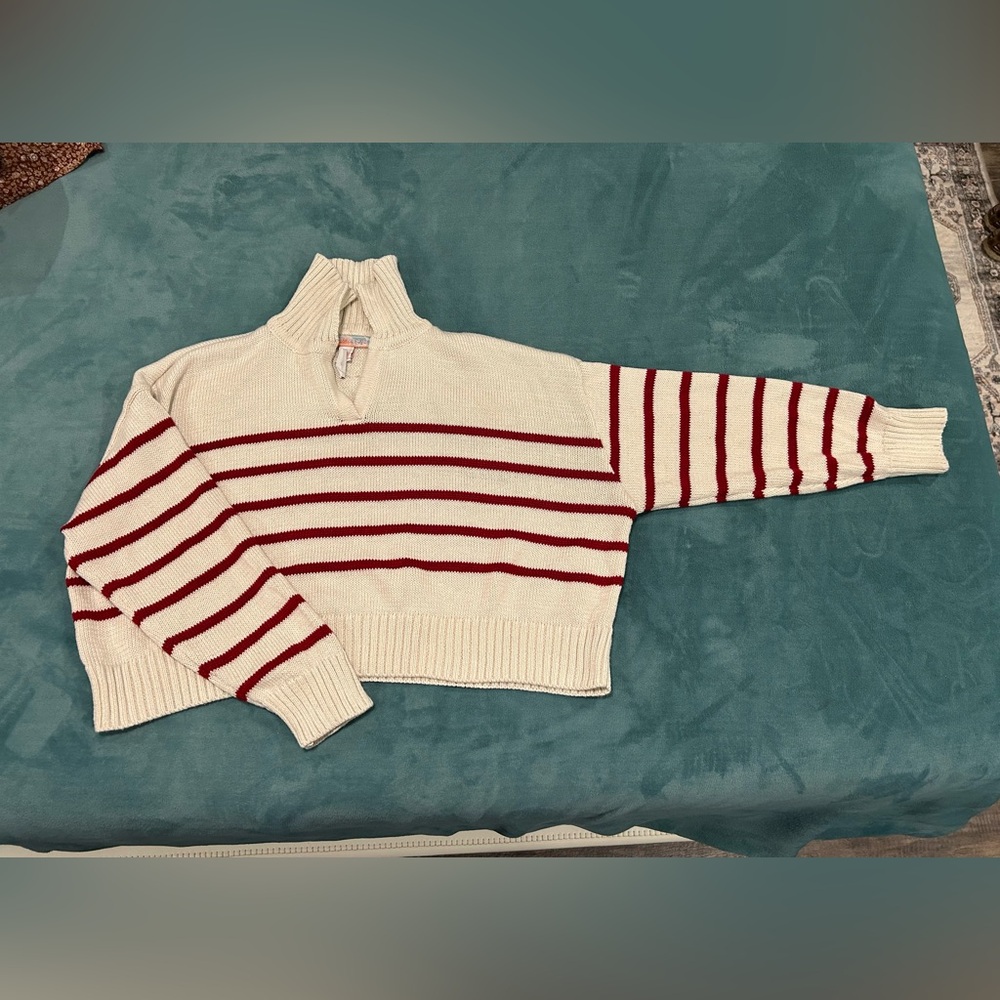 Striped Cropped Women's Sweater